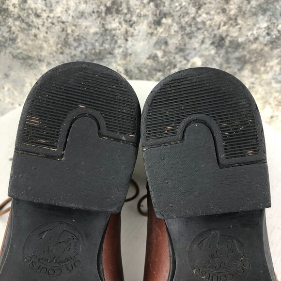 On Course Womens Size 6.5** Brown Leather Equestrian Lace-Up Paddock Ankle Boots - Picture 13 of 16